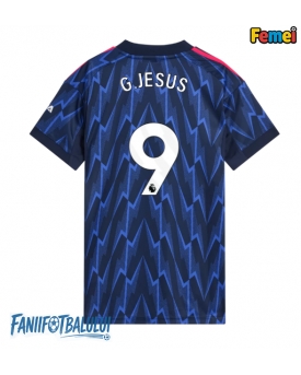 Arsenal Gabriel Jesus #9 Tricou Fotbal Replică 2025-26 Femei Deplasare
